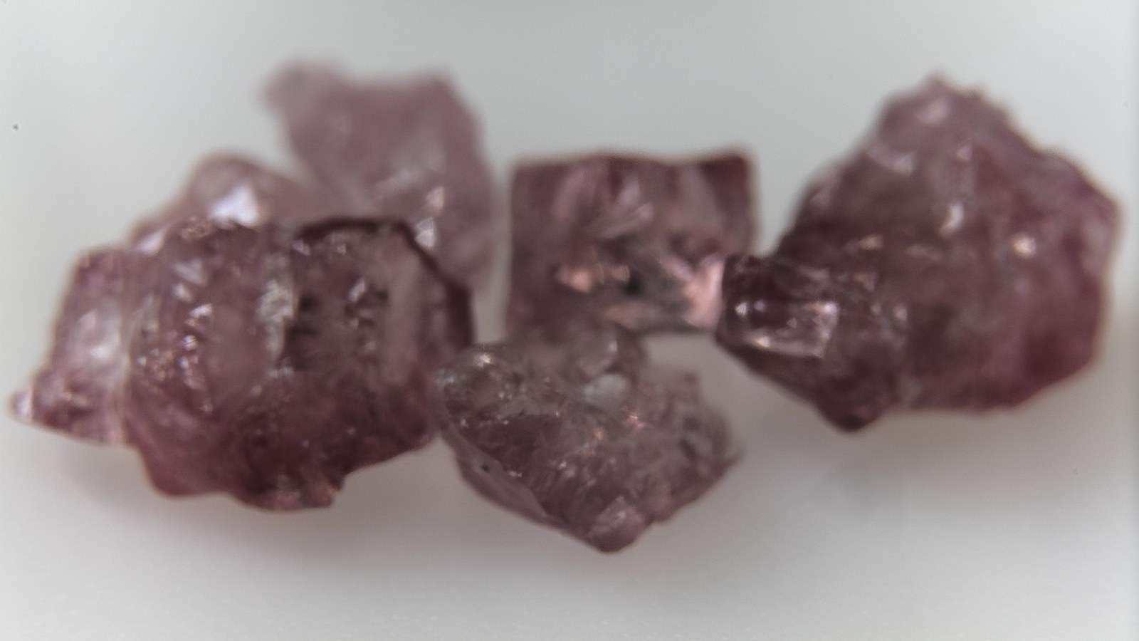 One frame of the stack: only the front crystals are sharp